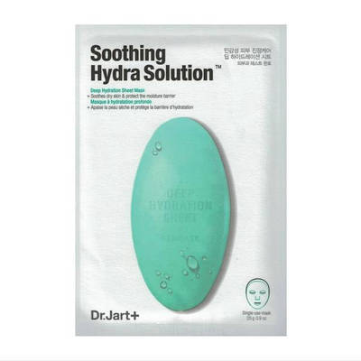 Уцінка! Заспокійлива маска для обличчя з алое вера Dr.Jart+ Soothing Hydra Solution 30g (до 11.06.2025)