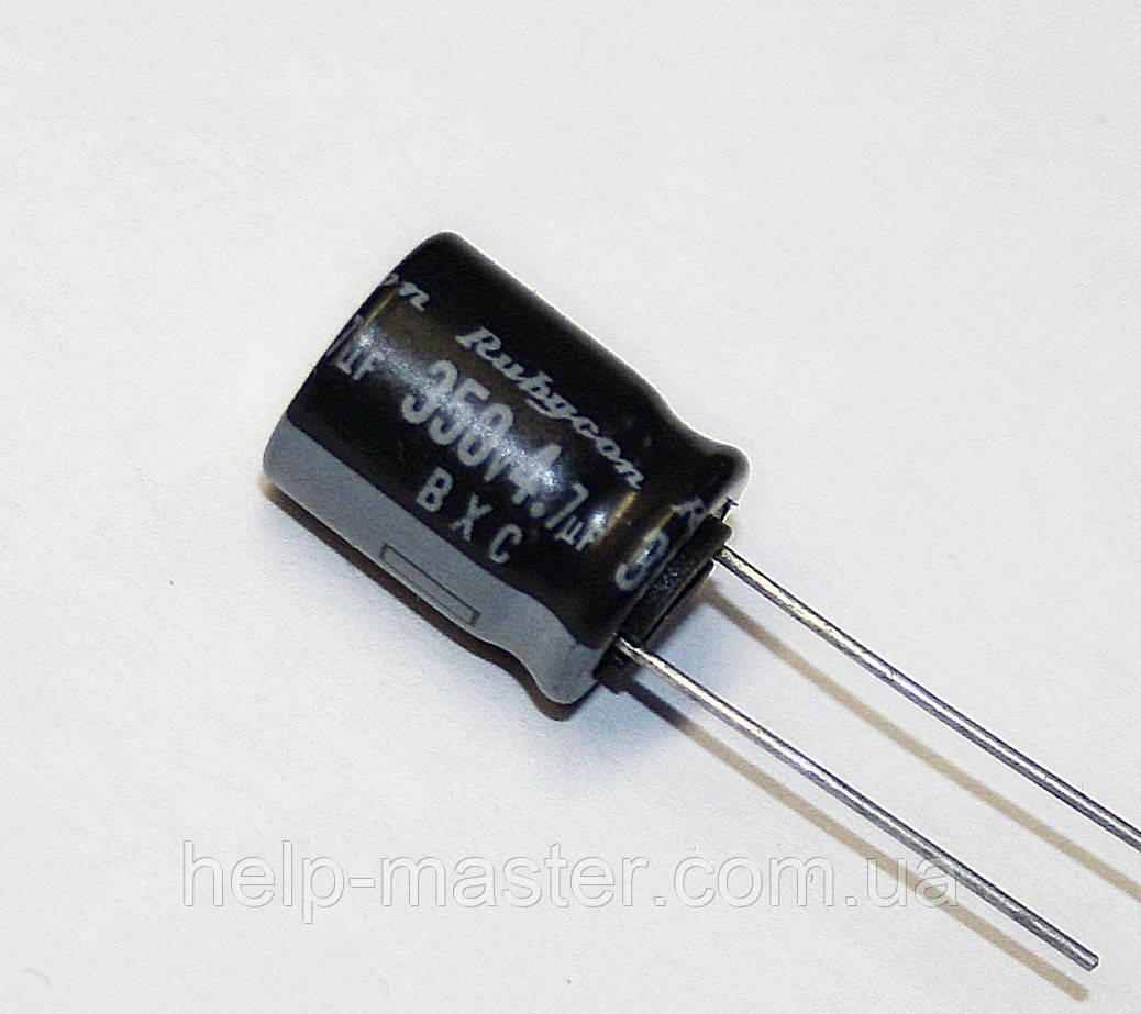 4,7мкф-350v (105°C) <BXC> (10*14)  Rubycon, фото 1
