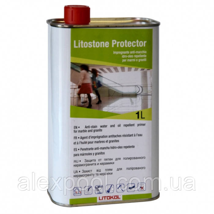 Litokol LITOSTONE PROTECTOR 1 л - Захист мармуру і граніту від забруднень. Не змінює зовнішній вигляд