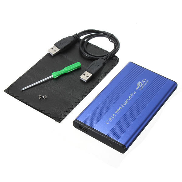 Зовнішня кишеня для HDD 2.5" SATA USB 2.0 + Чохол Blue