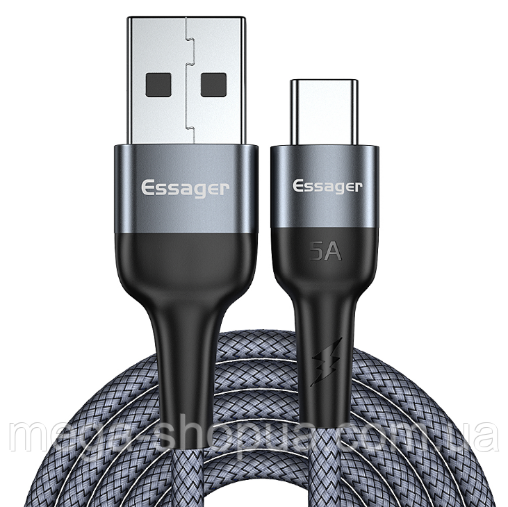 Кабель для швидкого зарядки телефону смартфона 5А QC3.0 USB-Type-C 1м Зарядний провід шнур ЮСБ на Тайп С CC54