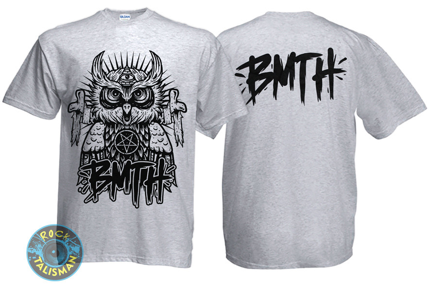 Футболка BRING ME THE HORIZON Owl сова меланжева
