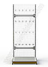 Торговий стелаж сітчастий 1600*1200 мм, приставний стелаж Рістел, металевий торговий стелаж з сітчастими панелями, фото 2