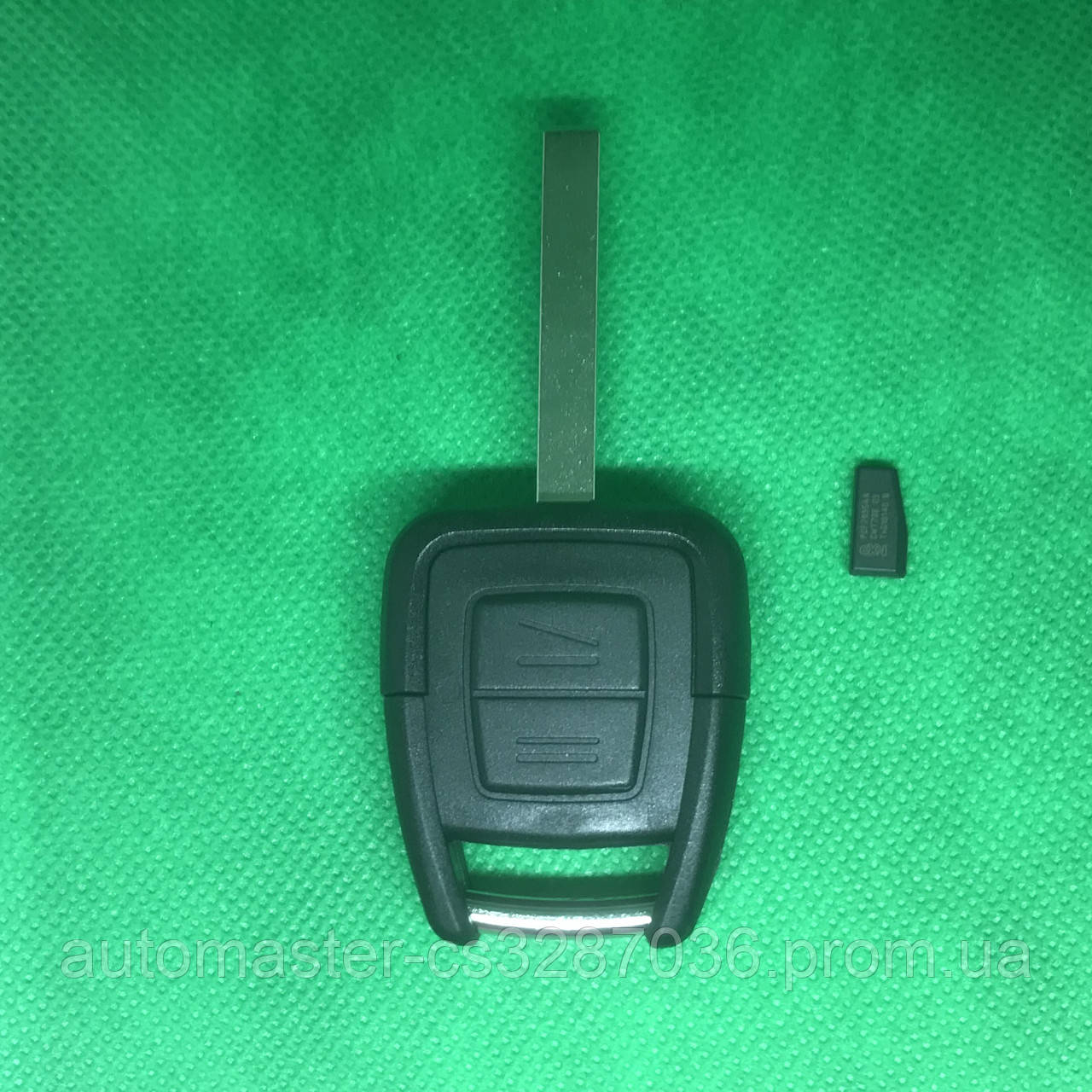 Автоключ для OPEL Vectra, Astra, Zafira (Опель Вектра, Астра, Зафира) 2- кнопки, чип ID40,433 MHz,лезвие HU100
