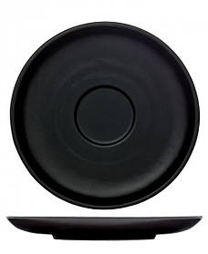 Блюдце 16 см, Чорне (Pro Ceramic) Чорний-мат