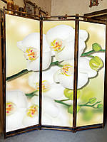 Ширма интерьерная для дома " Ветка белой орхидеи" 170х150см