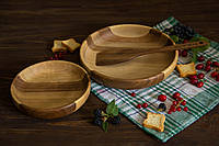 Кухонная декоративная тарелка из дерева для фруктов и овощей