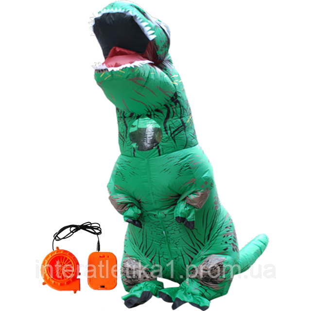 Надувний костюм T-REX, Зелений