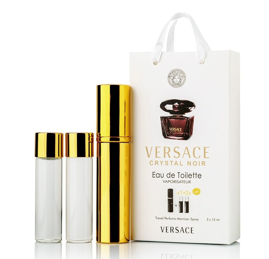 Мініпарфуми з феромонами жіночий VERSACE Crystal Noir 3х15 мл