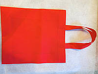 Эко-сумка из спанбонда с петлевыми ручками объемная 35*45*15 см Одетекс красная