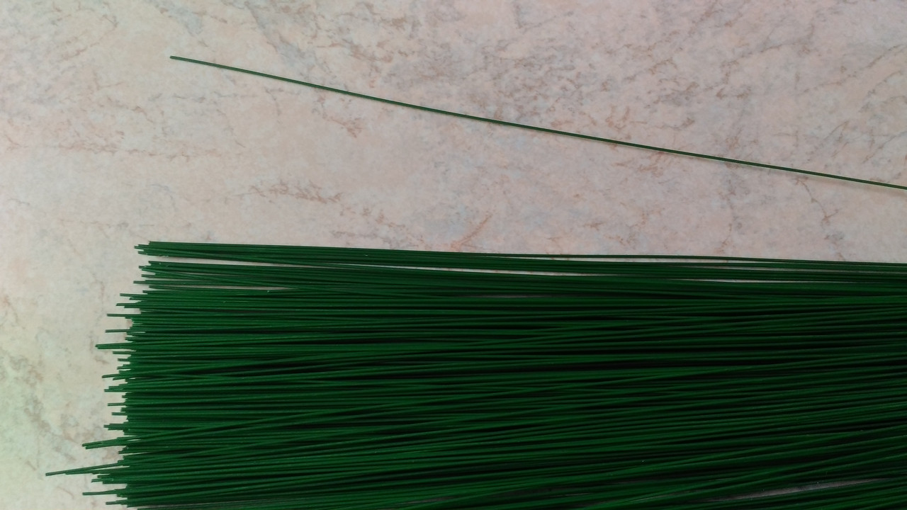 Флористичний дріт фарбований 40/0,7 зелений, фото 1