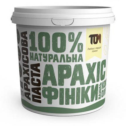 Арахісова паста 1000 г, З фініками та кокосова олією, фото 2