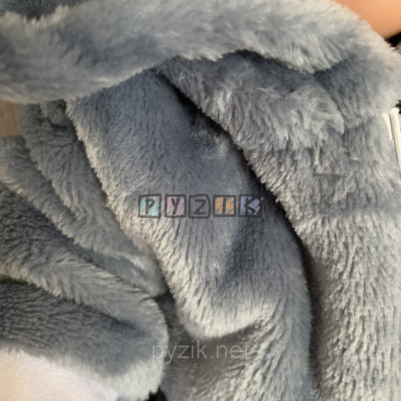 Человечек детский теплый "Зайка" с капюшоном и ушками (махра) 56, 62, 70 р-р серый - фото 6 - id-p998899443