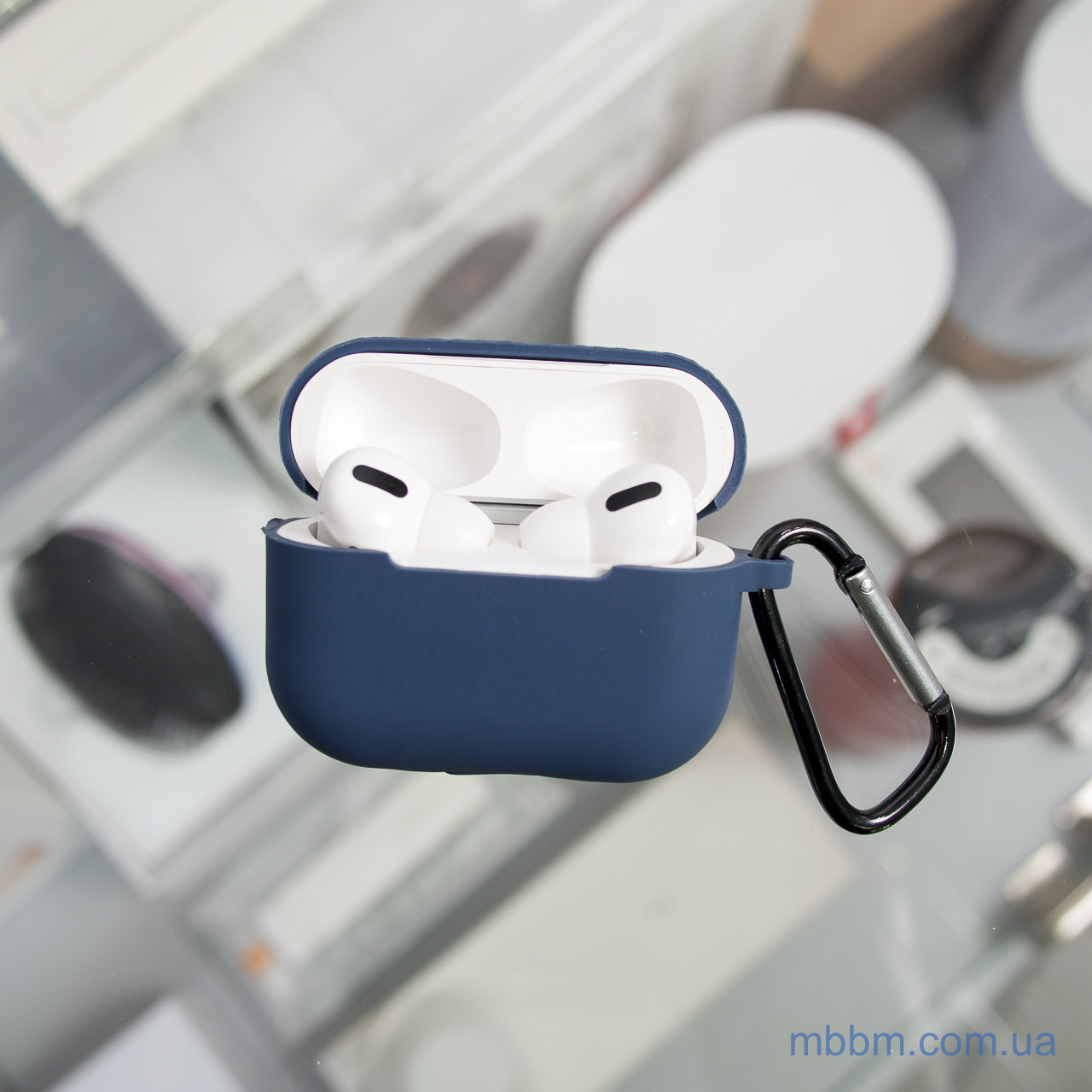 Чохол з карабіном AirPods Pro Midnidht Blue - фото 3 - id-p1097158327