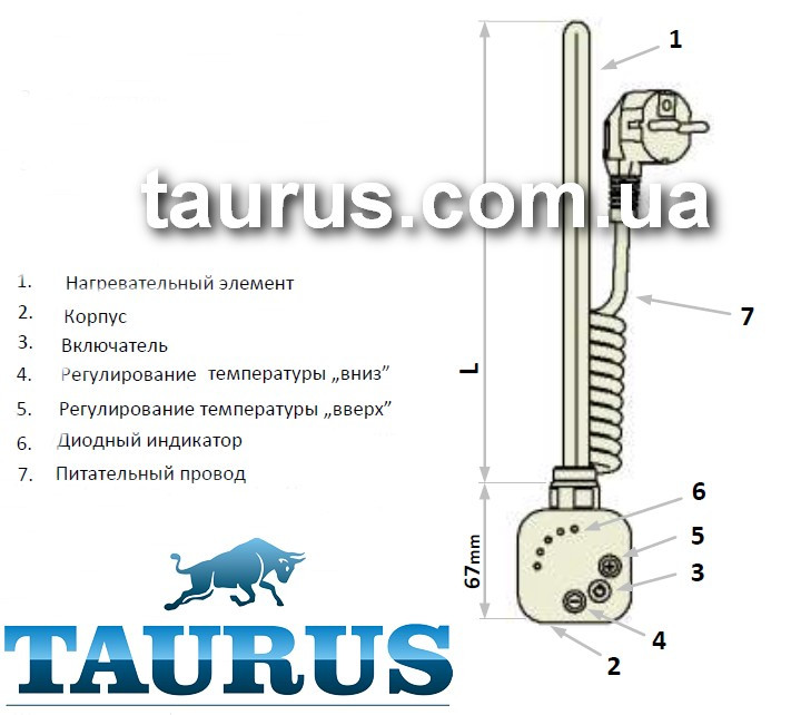 Квадратный ТЭН HeatQ white с регулятором 30-60C для полотенцесушителей с таймером 2 ч. + LED; Поворотный; 1/2" - фото 10 - id-p54675517