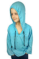 Рубашка "Якоря" голубая (92-104) - пляжная одежда для детей, туники, панамы, рубашки