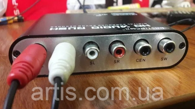 Оптический аудио декодер конвертер звука optical SPDIF Toslink->аналог ...