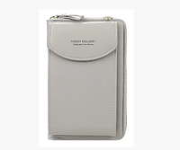 Женский кошелек-клатч вертикальный из экокожи Baellerry Forever N8591 (Кошелек чехол для телефона) Серый