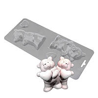 Молд для шоколаду та мастики Ведмедик із серцем