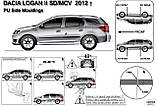 Молдинги на двері для Renault Dacia Logan II 4DR 2012-2024, фото 5