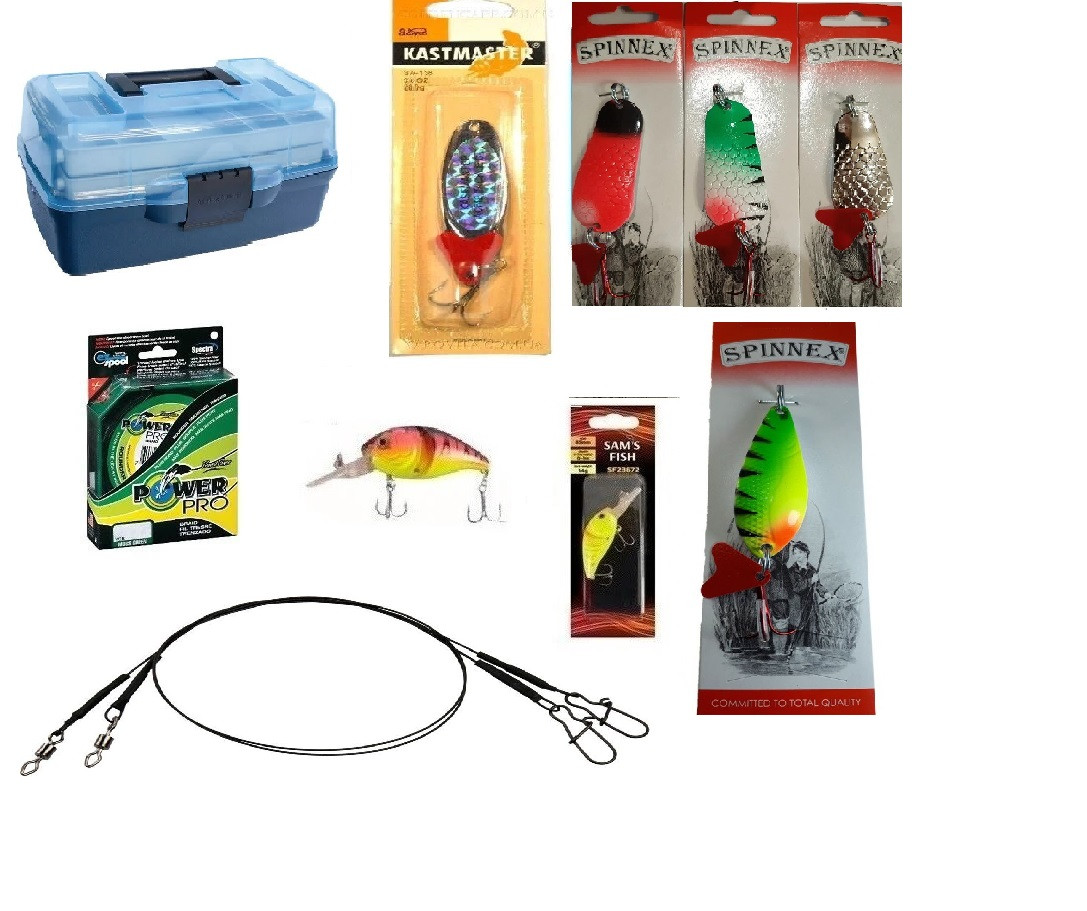 Набір "На хижака" 6 в 1 Ящик для снастей + приманки + Подарунок, фото 1