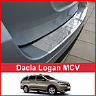 Захисна накладка на задній бампер для Dacia Logan MCV II 2012-2017 /нерж.сталь/