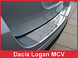 Захисна накладка на задній бампер для Dacia Logan MCV II 2012-2017 /нерж.сталь/, фото 5