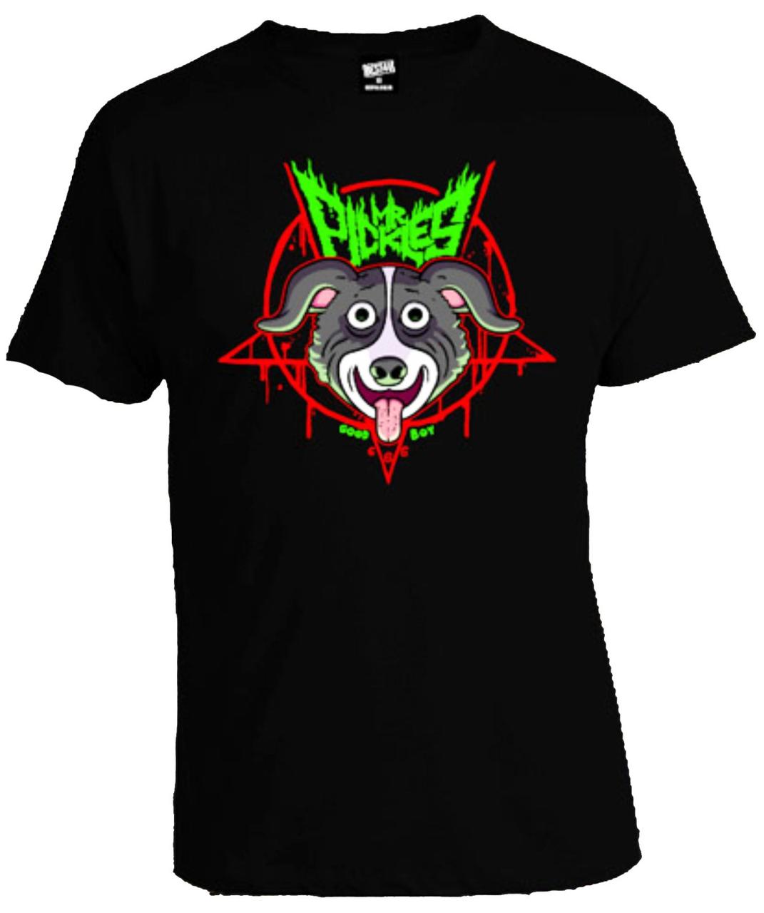 Футболка Mr Pickles Pentagram | Футболка з музичною тематикою | Футболка чорна з принтом | Футболка модна