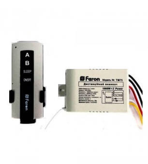 Выключатель дистанционный Feron TM75 2 канала 1000 W 30м White, фото 1