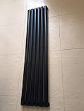 Радіатор дизайнерський вертикальний Rimini 6/1500 Чорний матовий 1500*354, фото 2