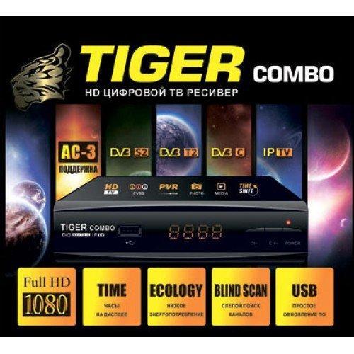 Комбінований тюнер Tiger Combo DVB-S2/T2 + прошивка супутникових каналів, фото 1
