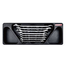 Набір комбінованих ключів трещоточных 8-19мм 8ед. (в ложементі) TOPTULPRO GAAT0817