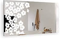 Настенное зеркало с рисунком Абрикос. Прямоугольное без подсветки. Зеркала для ванны, гостиной, спальни