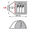 Намет туристичний тримісний двошаровий  Totem INDI 3 (TTT-018) (ТТТ-014), фото 2