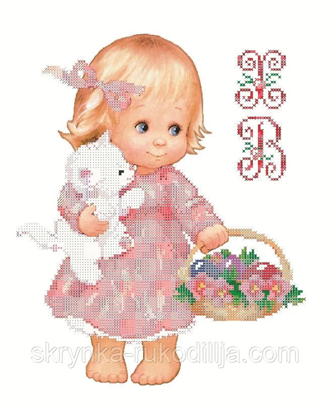 Заготовка для вишивки "Великодній рушничок"  ХВГ-028 (розмір 32х40,5 см)