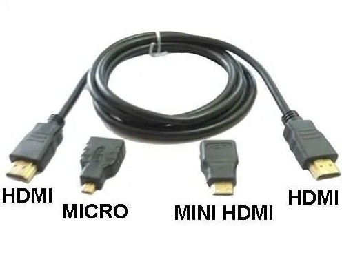 Кабель Hdmi 1.5 м (3 в 1) +2шт перехідники в комплекті micro/mini hdmi
