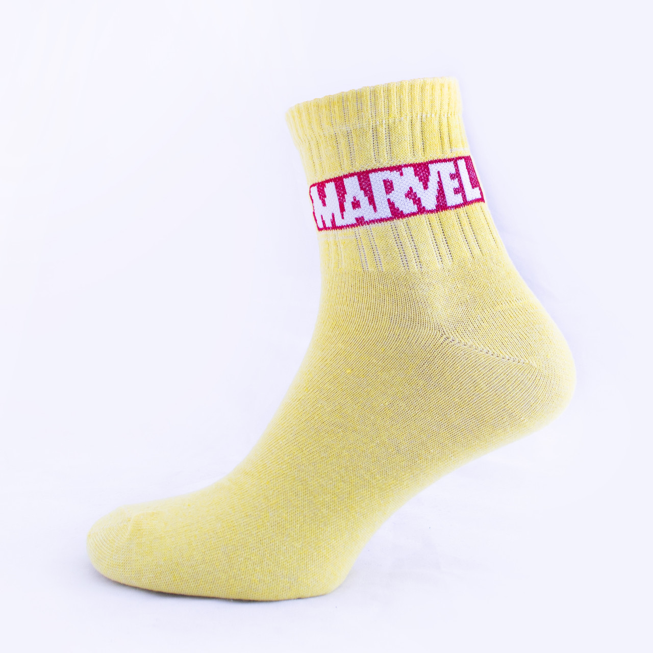 Шкарпетки жовті з принтом "Marvel"