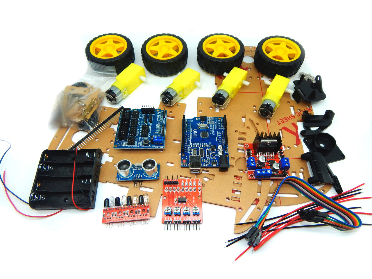 Навчальний набір Arduino конструктор робот для початківців Car Kit 4 WD — Arduino UNO R3 🚗