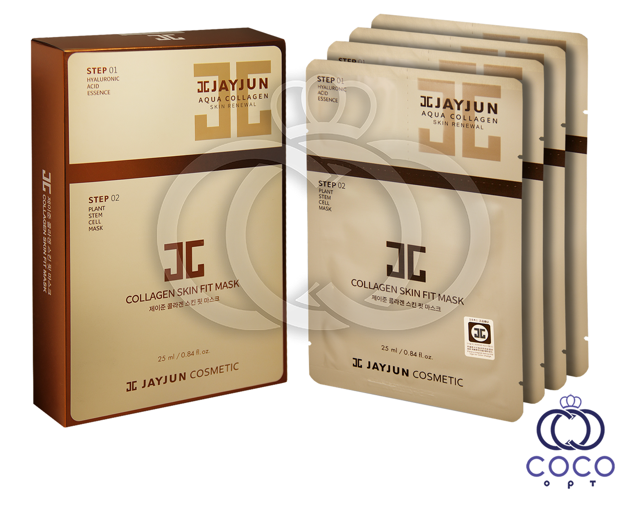 Корейська тканинна маска Jay Jun Aqua Collagen з морським колагеном (10 штук)