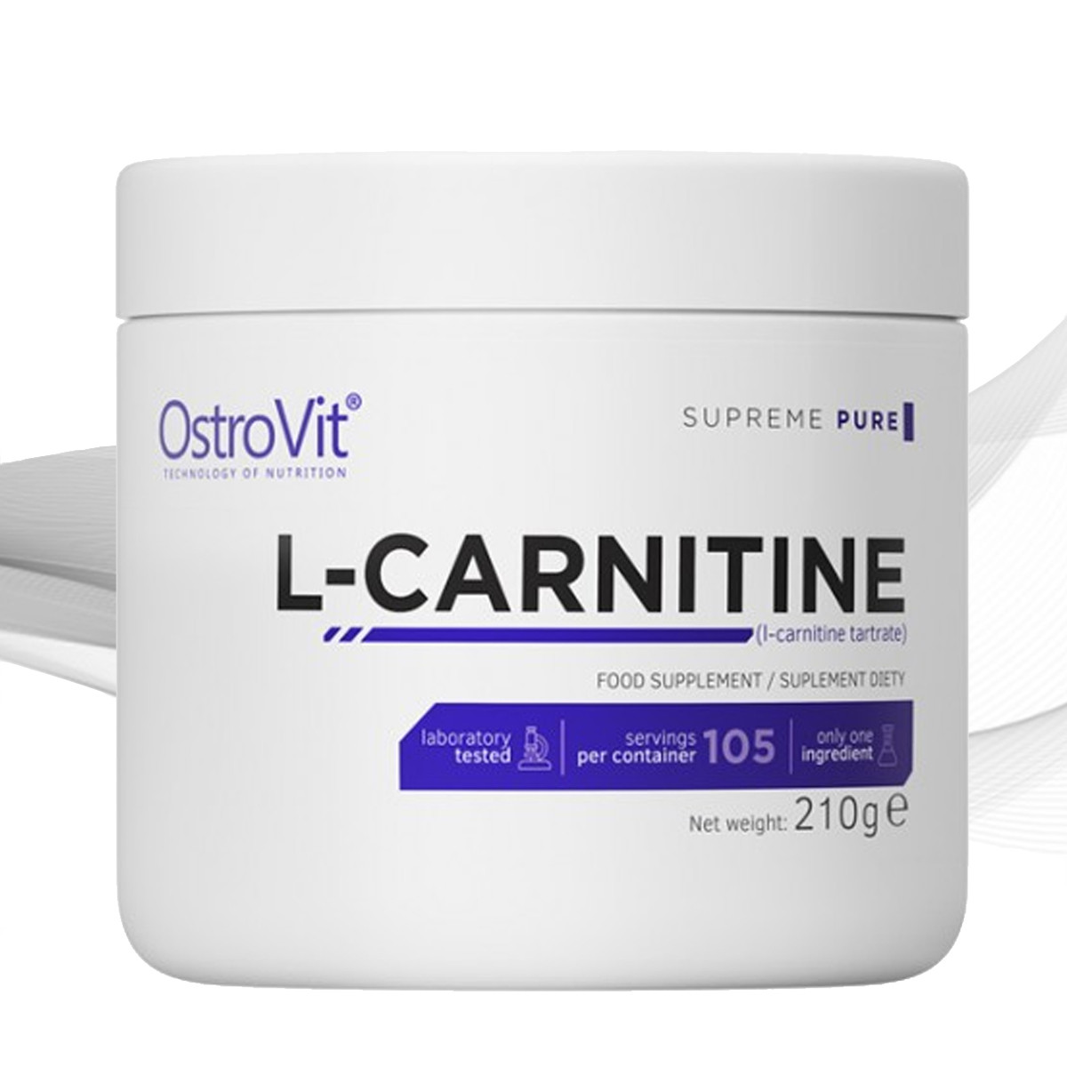 Жіросжігателя OstroVit 100% L-Carnitine 210 gr pure