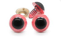 Глаза для игрушек винтовые, диаметр 20мм, в упаковке 10 пар, цвет Розовый