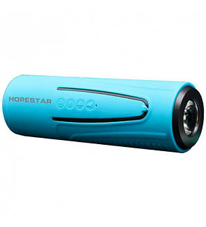 Портативна бездротова водонепроникна блютуз колонка Bluetooth Speaker Hopestar P3 Blue з ліхтариком, фото 2