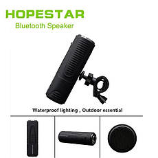 Портативна бездротова водонепроникна блютуз колонка Bluetooth Speaker Hopestar P3 Blue з ліхтариком, фото 2
