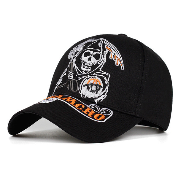Бейсболка чорна Sons Of Anarchy (SAMCRO) сини анархії