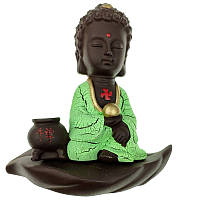 Маленький Будда с жемчужиной 11х10х6 см. черная (C1185)