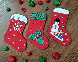 Набір для творчості "Новорічні чобітки", фетр