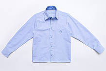 Сорочка для хлопчика SmileTime з довгим рукавом на кнопках Points, блакитна