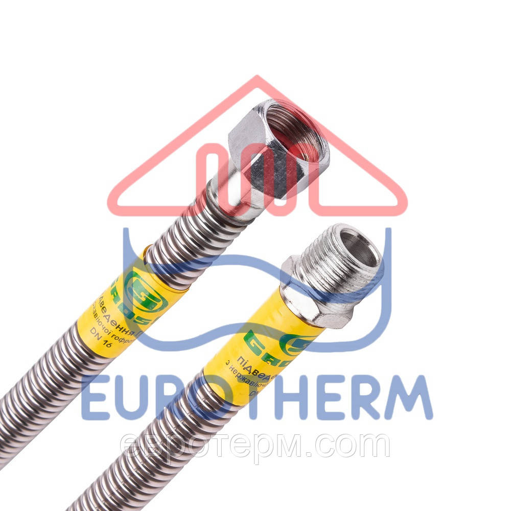 Шланг для підведення газу GROSS 1/2 ГШ 100 см, фото 1