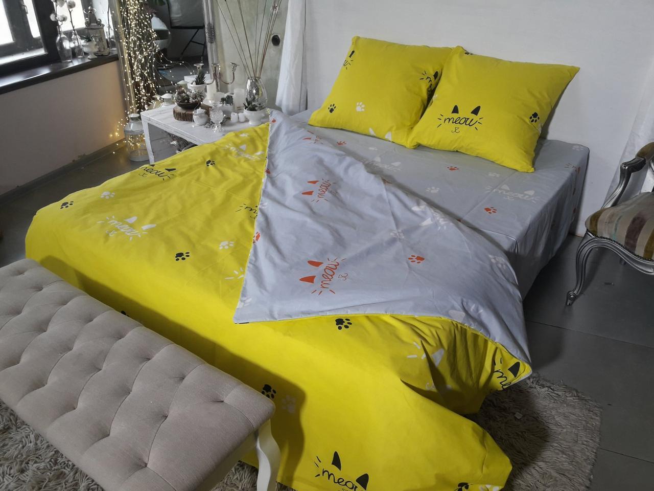 Набір постільної білизни Бязь Голд Люкс Дуєт №бл 42 Євро 220х240