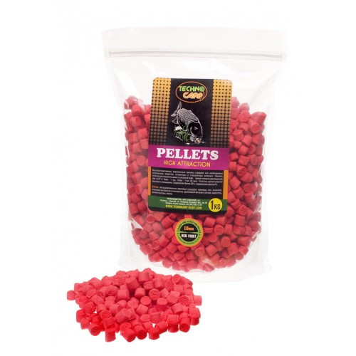 Пелети ТехноКарп Flavored Carp Pellets "Red" 6mm 1kg, фото 1